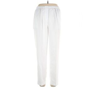 ALIA WOMENS EASY ELASTIC WAIST RELAXED FIT STRAIGHT PANTS. SIZE 8R.  WHITE